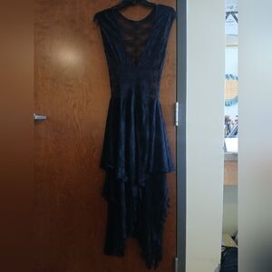 NWT/ QUEENS LOVE black sheer lace whimsigoth maxi dress